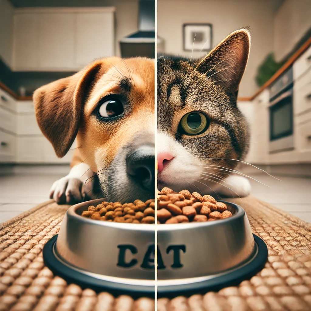 can dogs eat cat food